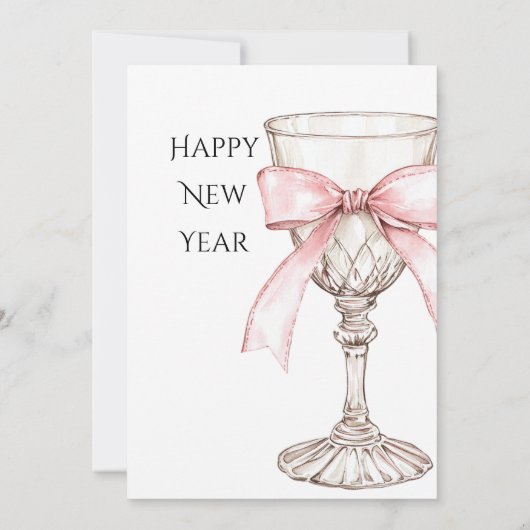 Whimsical Champagne New Year's Eve Party Einladung (Rückseite)