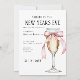 Whimsical  Champagne New Year's Eve Party  Invitat Einladung