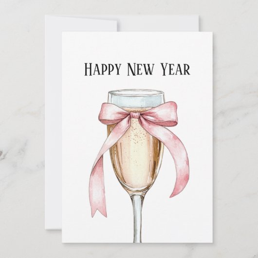 Whimsical Champagne New Year's Eve Party Invitat Einladung (Rückseite)