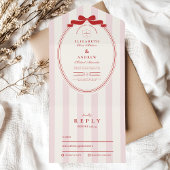 Whimsical Champagner Tower Doodle Wedding All In One Einladung