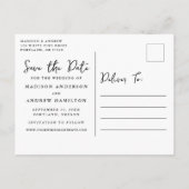 Whimsical Champagner Tower Save the Date Ankündigungspostkarte (Rückseite)