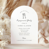 Whimsical Champagnerbrille | Verlobungsparty Einladung