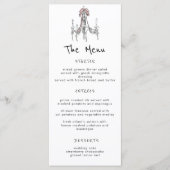 Whimsical Chandelier Dessert Cake Wedding Menu Menükarte (Vorderseite)
