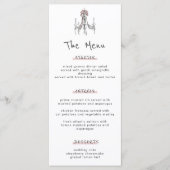 Whimsical Chandelier Dessert Cake Wedding Menu Menükarte (Vorderseite)