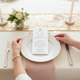 Whimsical Chandelier Dessert Cake Wedding Menu Menükarte