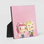 Whimsical Characters with Cat Fotoplatte (Vorderseite)
