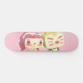 Whimsical Characters with Cat Skateboard (Horizontal)