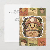 Whimsical Charming Mushroom Danke Karte (Vorne/Hinten)