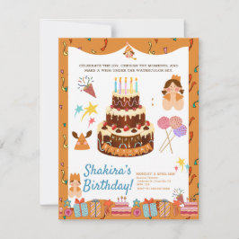 Whimsical Charming Watercolor Chic Birthday Magie Einladung