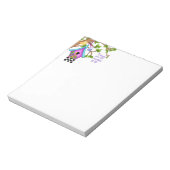 Whimsical Checkerboard Birdhouse Notizblock (Rotiert)