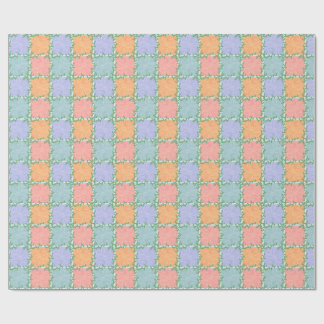 Whimsical Checkered Tile mit grünen Reben Geschenkpapier