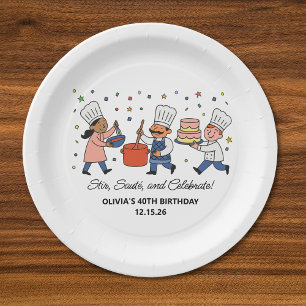 Whimsical Chef Kochkurs Geburtstagsfeier Pappteller