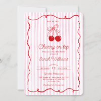 Whimsical Cherry auf Top Baby Shower Girl