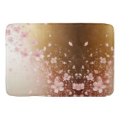 Whimsical Cherry Blossom Blizzard auf Golden Badematte (Vorderseite)
