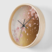 Whimsical Cherry Blossom Blizzard auf Golden Uhr (Winkel)