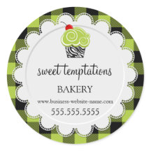 Whimsical Cherry Cupcake Buffalo Karierte Bäckerei