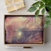 Whimsical Cheshire Cat In Tree And Alice Decoupage Seidenpapier (Geschenk)