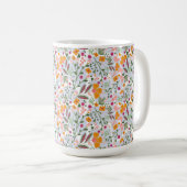 Whimsical Chey und farbenfrohe Blume Kaffeetasse (VorderseiteRechts)