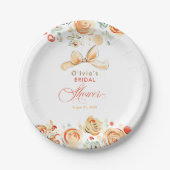 Whimsical Chic Elegant Fall Bridal Shower Pappteller (Vorderseite)