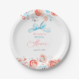 Whimsical Chic Elegant Hand Drawn Bridal Shower Pappteller