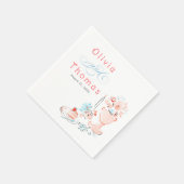 Whimsical Chic Elegante Hochzeit Handgezeichnet Serviette (Ecke)