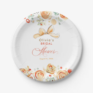 Whimsical Chic Elegante Hochzeitsdusche Pappteller