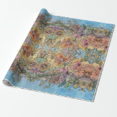 Whimsical Chic Flower Garden Aquarellmalerei Geschenkpapier (Ungerollt)