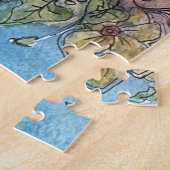 Whimsical Chic Flower Garden Aquarellmalerei Puzzle (Seite)