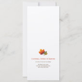 Whimsical Chic Herbst Herbstlaub Pop Tree Hochzeit Einladung (Rückseite)