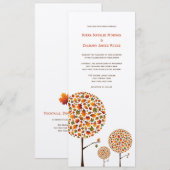 Whimsical Chic Herbst Herbstlaub Pop Tree Hochzeit Einladung (Vorne/Hinten)