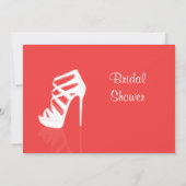 Whimsical Chic High Heel Brautparty Einladung (Rückseite)