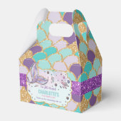 Whimsical Chic Mermaid Birthday Party Danke Geschenkschachtel (Rückseite)
