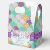 Whimsical Chic Mermaid Birthday Party Danke Geschenkschachtel (Geöffnet)