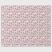 Whimsical Chic Rosa & Grün Mahjong-Party Geschenkpapier (Flach)