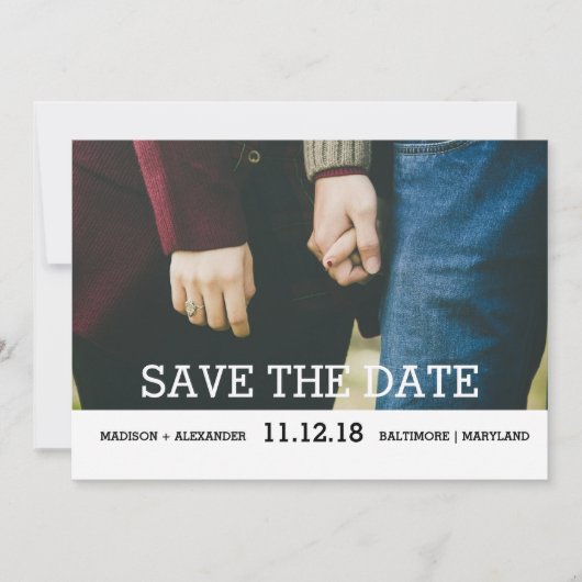 Whimsical Chic Save the Date Foto (Vorderseite)