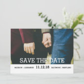 Whimsical Chic Save the Date Foto (Stehend Vorderseite)