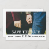 Whimsical Chic Save the Date Foto (Vorne/Hinten)