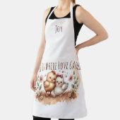 Whimsical Chick Duo Cottagecore Watercolor Schürze (InSitu)