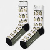 Whimsical Chickadee Bird Socks Socken (Linkes Detail)