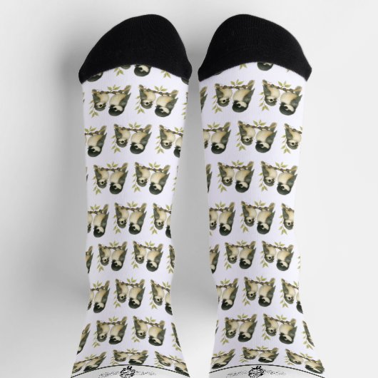 Whimsical Chickadee Bird Socks Socken (Oben)