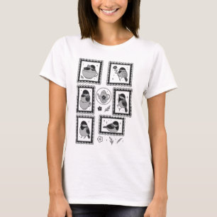 Whimsical Chickadee Briefmarke Lugano Unexpected C T-Shirt