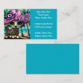 Whimsical Chihuahua Dog Travel Agent Visitenkarte (Vorne/Hinten)