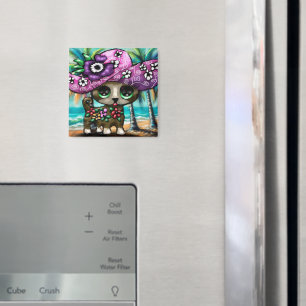 Whimsical Chihuahua Hund auf Ferienhausbaume Magnet