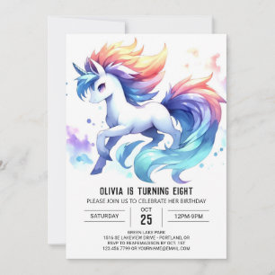 Whimsical Children Horse Birthday Einladung