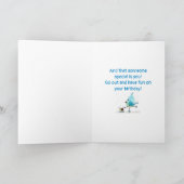 Whimsical Child's Blue Birthday Card Karte (Innenseite)