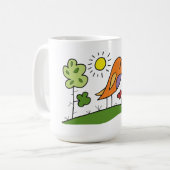 Whimsical Chirping Bird Kaffeetasse (Vorderseite Links)
