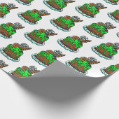 Whimsical Chocolate Birthday Cake Geschenkpapier (Ecke)