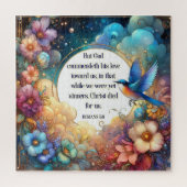 Whimsical Christlich Scripture Verse Floral Puzzle (Vertikal)