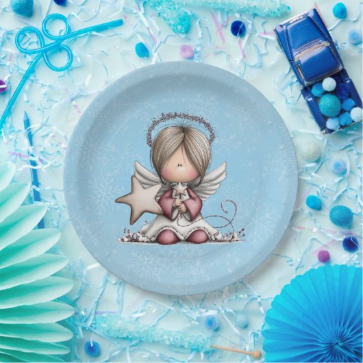 Whimsical Christmas Angel Pappteller (Party)