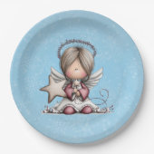 Whimsical Christmas Angel Pappteller (Vorderseite)